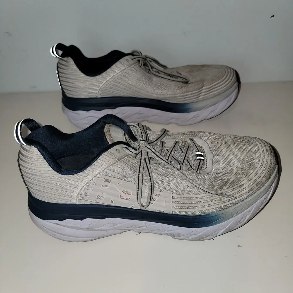 Hoka One One Bondi 6 Women’s Shoes Size 9 Gray Blue Running 1019270